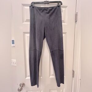 Lysse Faux Suede Leggings in Slate Blue/Gray Color